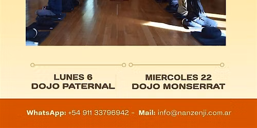 Clase Introducci\u00f3n a la Meditaci\u00f3n Zen-JULIO  LUNES 6 - PATERNAL