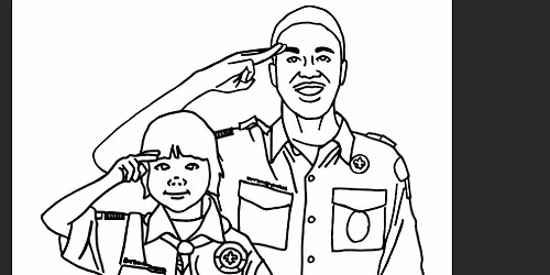 Scout crafts at the Chaska Library