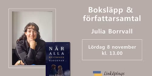 Boksl\u00e4pp och f\u00f6rfattarsamtal med Julia Borrvall