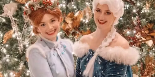 Frozen holiday party with Anna & Elsa