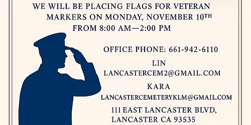 The Annual Veterans Day Ceremony at Lancaster Cemetery