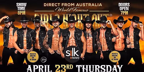 Apr 23rd: Newburgh, NY - GIRLS NIGHT OUT AUSTRALIAN TAKEOVER at Silk Factory
