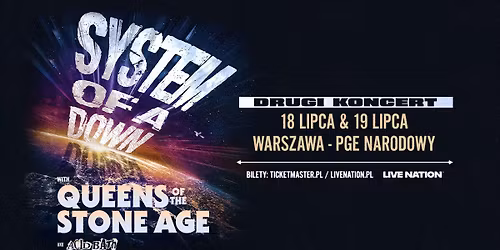 System Of A Down - Official Event, 19.07.2026, Warszawa, PGE Narodowy