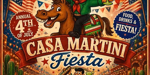 Red, white, casa martini fiesta