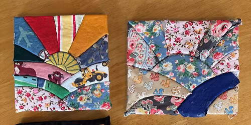 Kintsugi Fabric Collage (No-Sew)