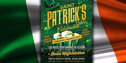 \ud83c\udf40 St. Patrick\u2019s Day Celebration at Owyhee Tavern \ud83c\udf40