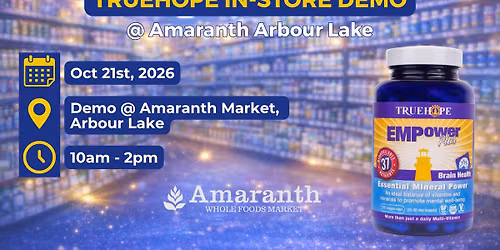 Demo @ Amaranth Market, Arbour Lake