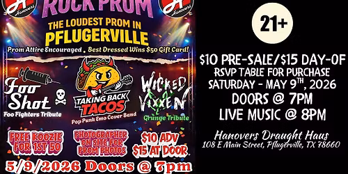 1st Annual Rock Prom @ Hanovers Pflugerville