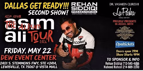 Asim Azhar Live in Concert The Asim Ali Album Tour in Dallas