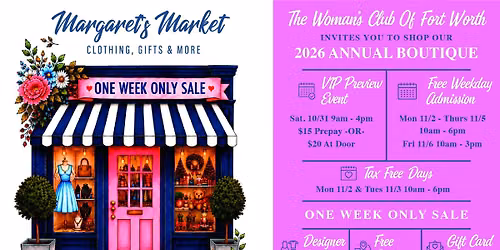 Margaret's Market at The Woman's Club of Fort Worth