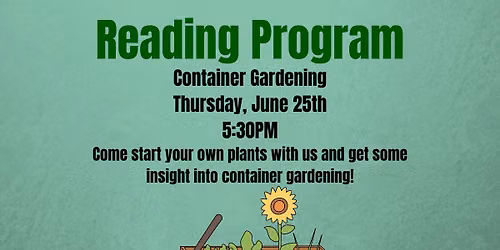 Adult SRP - Container Gardening
