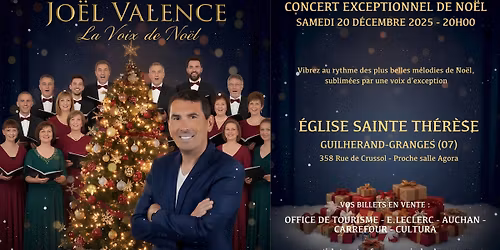 Concert JO\u00cbL VALENCE - La Voix de No\u00ebl