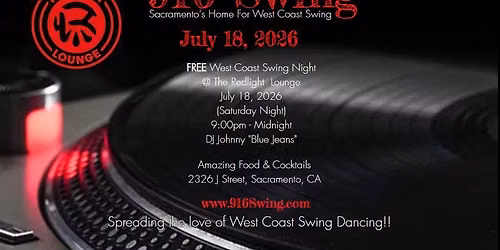 916 Swing @ The Redlight Lounge, July 18th (FREE Dance)