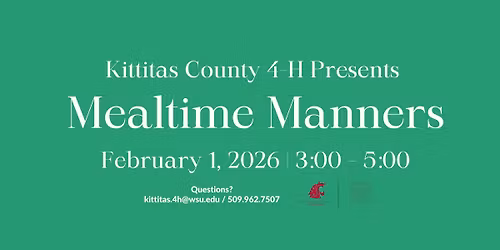 Kittitas County 4-H Mealtime Manners