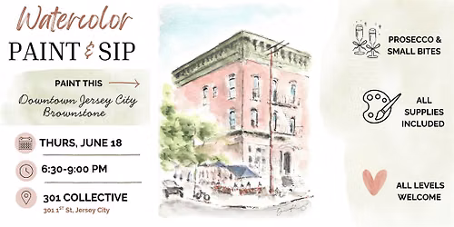 Jersey City Watercolor Paint & Sip