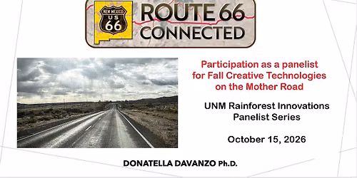 Participation to UNM Rainforest Innovations-Panelist series