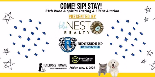 Come! Sip! Stay! Wine & Spirits Tasting with Silent Auction