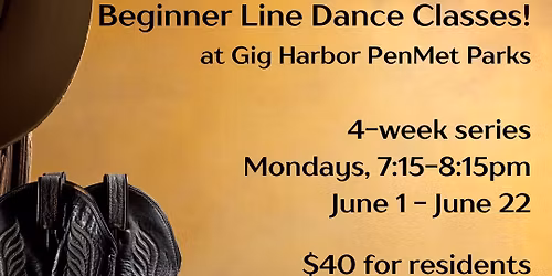 Beginner Line Dance Classes at Gig Harbor PenMet Parks!