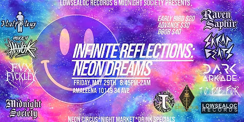 Infinite Reflections: Neon Dreams