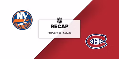 Montreal Canadiens vs. New York Islanders
