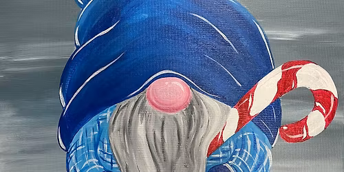\u2728 Merry & Bright Holiday Season Savings! - Candy Cane Gnome Canvas Paint & Sip Class