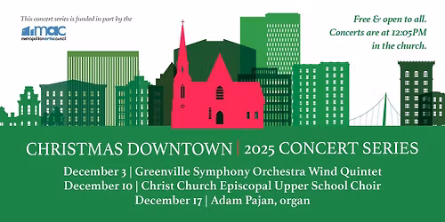 Christmas Downtown Concert - Adam Pajan, organ