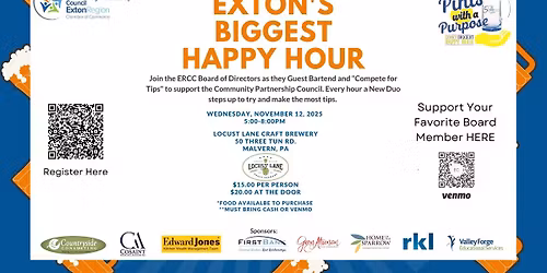 Exton's Biggest Happy Hour- Pints with a Purpose
