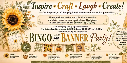 Bingo and Banner Party with Suzy's Creative Inkspirations