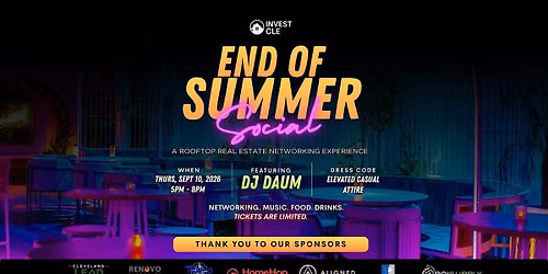 End of Summer Social: A Rooftop Real Estate Networking Experience.