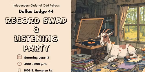 Dallas Lodge 44 Record Swap and Listening Party