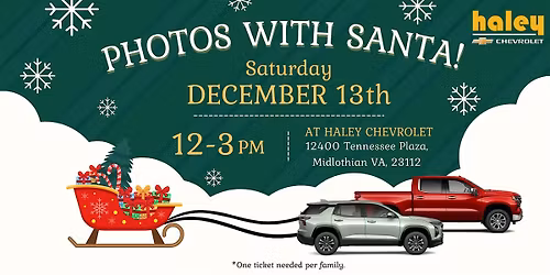 Photos with Santa at Haley Chevrolet