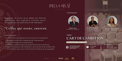 \u2728 Cocktail de Lancement - ISHA SINA\u00cf \u2728