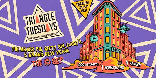 Bristol Freshers - Triangle Tuesday: 3 Venues - 1000+ Students - 1 Ticket