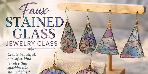 Faux Stained Glass Earrings at the Greenhouse!