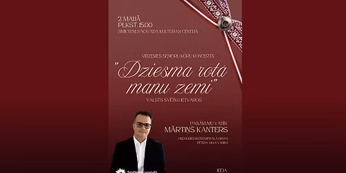 Vidzemes senioru koru koncerts "Dziesma rot\u0101 manu zemi" valsts sv\u0113tku ietvaros
