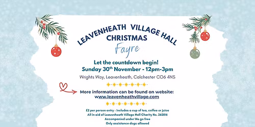 Leavenheath Village Hall Christmas Fayre