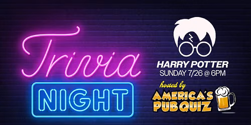 Harry Potter Trivia with America's Pub Quiz
