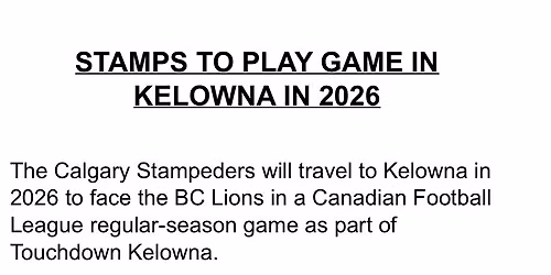 Calgary Stampeders vs. BC Lions