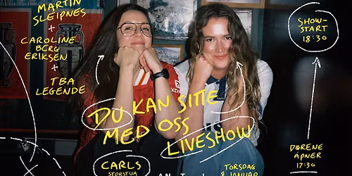 Du kan sitte med oss: Liveshow!