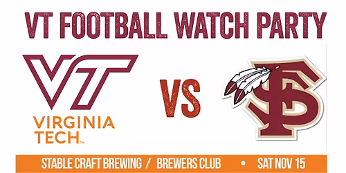 \ud83d\udd25 Virginia Tech Football Watch Party \u2013 Hokies vs. Florida State \ud83d\udd25 (Game Time TBD)