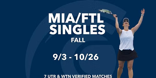 Gladiator Tennis Miami & Ft. Lauderdale Fall Singles Tennis League