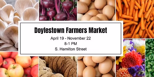 November 8 at The Doylestown Farmers Market