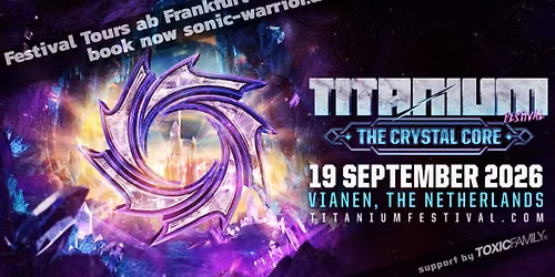 \u25ba Bus zum Titanium Festival 2026 ab Frankfurt, Gie\u00dfen, K\u00f6ln