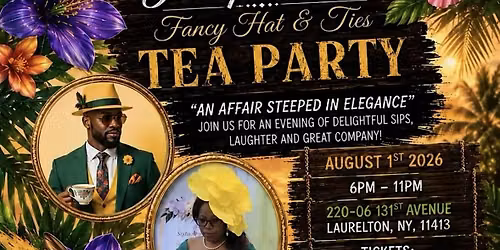 Jamaica Vibes Independence Fancy Hat & Ties TEA PARTY