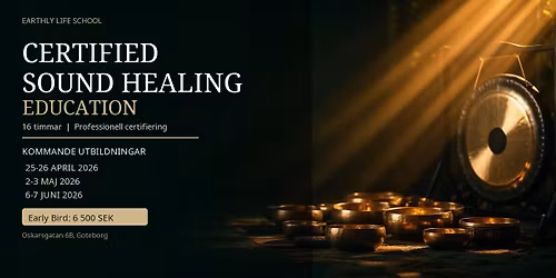 GONG BATH EDUCATION See\/Eng LEVEL 1 Certified Training V\u00e4lj 3-4 olika omg\u00e5ngar.