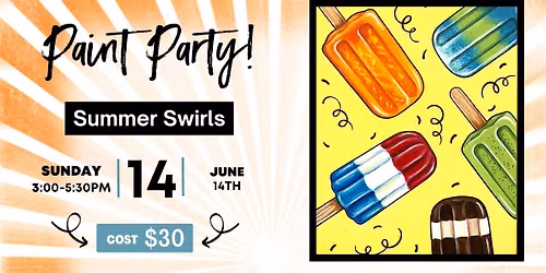 Summer Swirl - Paint'N'Sip (Age 16+)- Hangar of South Hadley