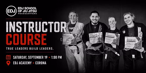 Jiu Jitsu Instructor Certification Course