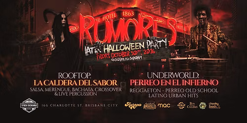 RUMORES LATIN HALLOWEEN PARTY