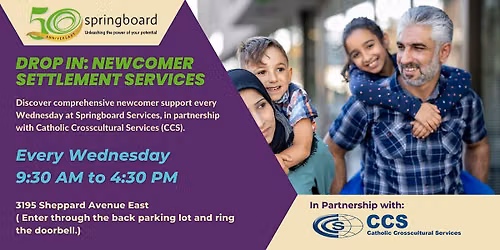 Drop In: Newcomer Settlement Services -  in Partnership with CCS