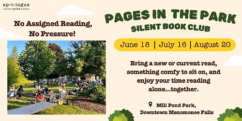 Pages in the Park - Silent Book Club at ep\u2022i\u2022logue Books
